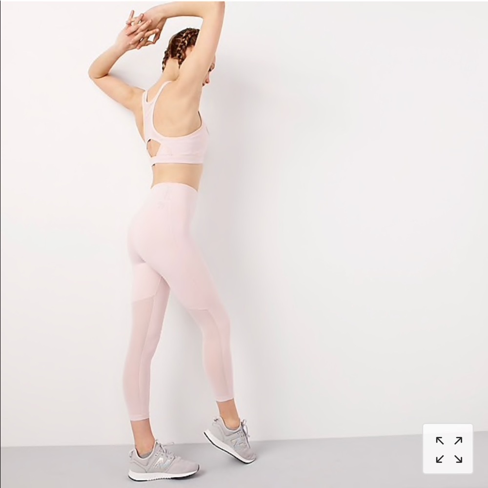 New Balance/J.Crew high-waisted mesh crop leggings